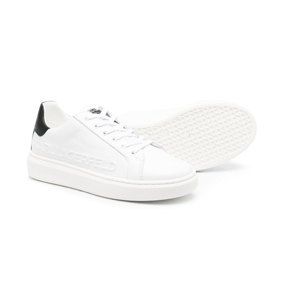 NWT KARL LAGERFELD KIDS White Leather Sneakers